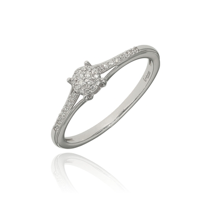 Fehér arany gyűrű 53-as méret (CR8084W13-53)